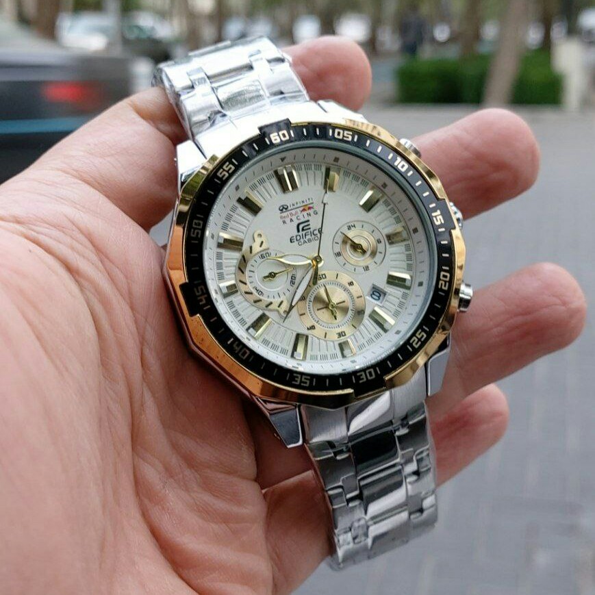 ساعت مچی مردانه سه موتور فعال کرنوگراف کاسیو ادیفایس casio edifice