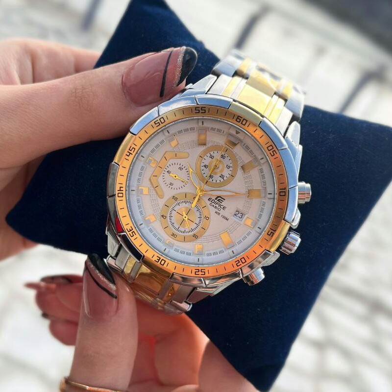 ساعت مچی مردانه سه موتور فعال کرنوگراف کاسیو ادیفایس casio edifice