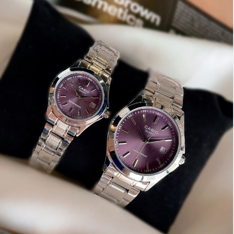 ساعت  مچی ست زنانه مردانه کاسیو 1199 بند استیل Casio