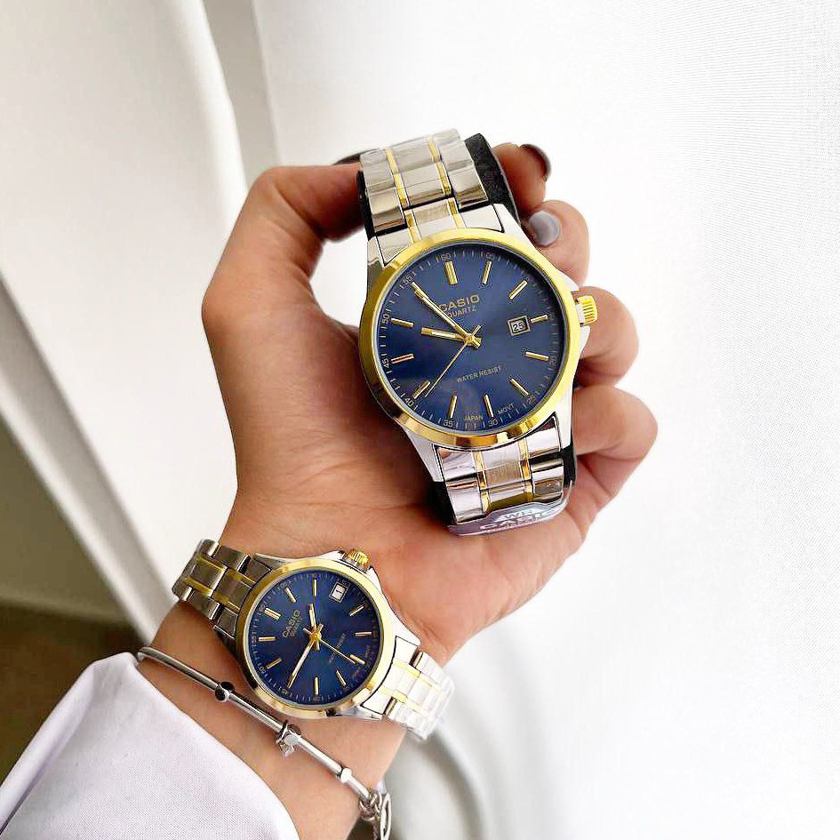 ساعت مچی ست زنانه مردانه کاسیو 1199 بند استیل Casio
