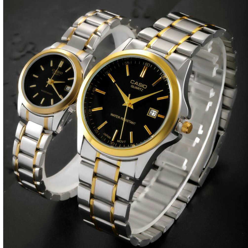 ساعت مچی ست زنانه مردانه کاسیو 1199 بند استیل Casio