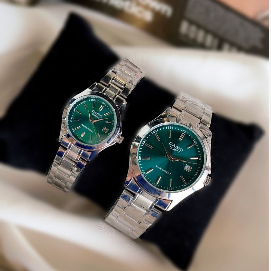 ساعت مچی ست زنانه مردانه کاسیو 1199 بند استیل Casio