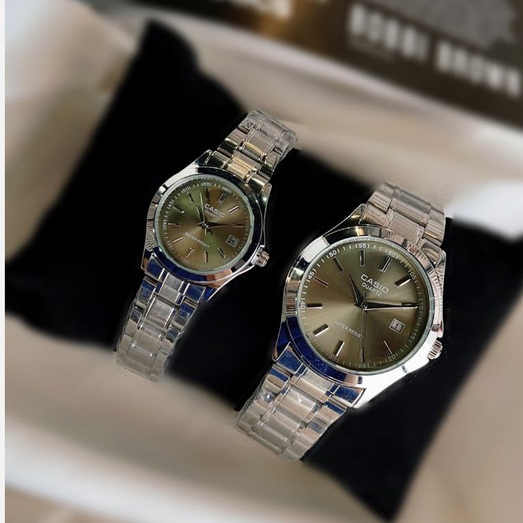 ساعت مچی ست زنانه مردانه کاسیو 1199 بند استیل Casio