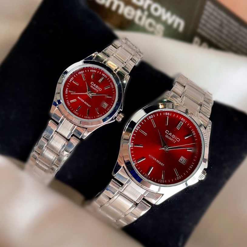 ساعت مچی ست زنانه مردانه کاسیو 1199 بند استیل Casio