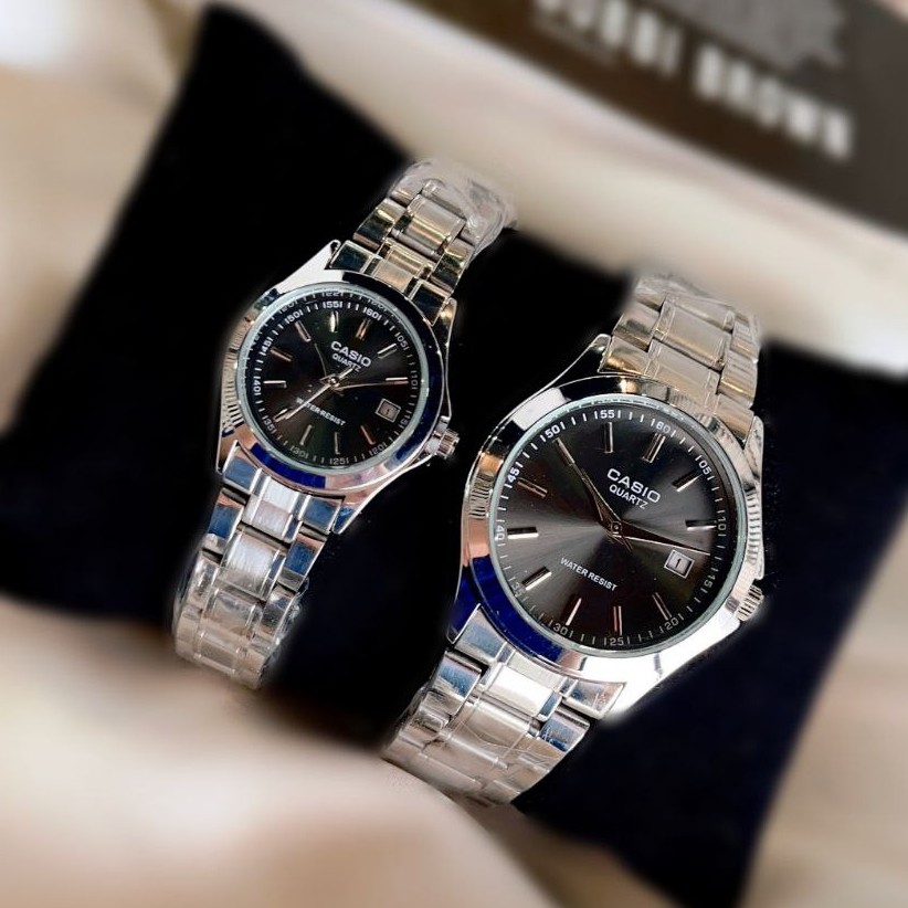 ساعت مچی ست زنانه مردانه کاسیو 1199 بند استیل Casio