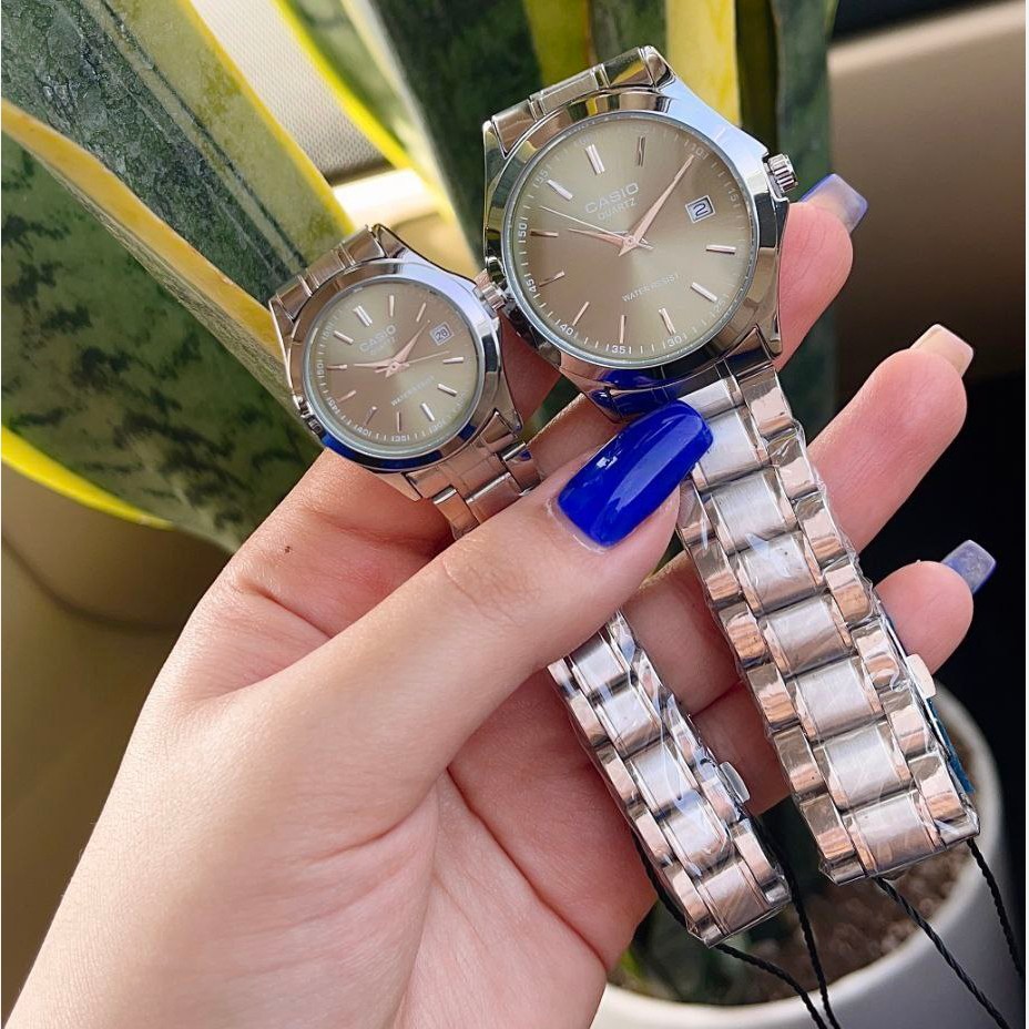 ساعت مچی ست زنانه مردانه کاسیو 1199 بند استیل Casio