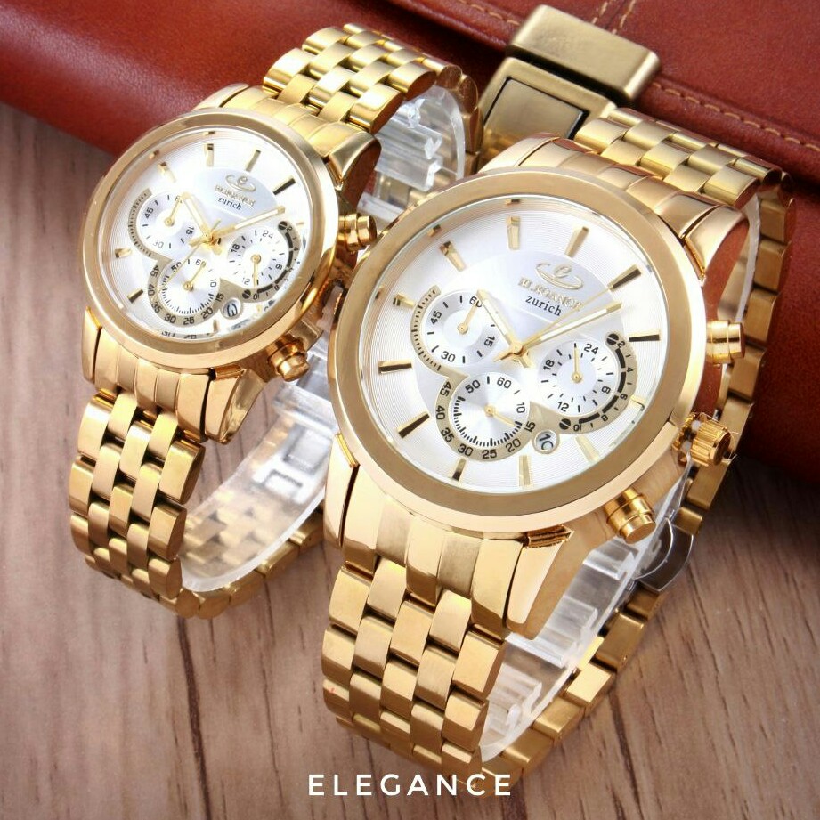 ساعت مچی 4 موتور فعال کرنوگراف بند استیل رنگ ثابت الگانس زوریخ Elegance zurich