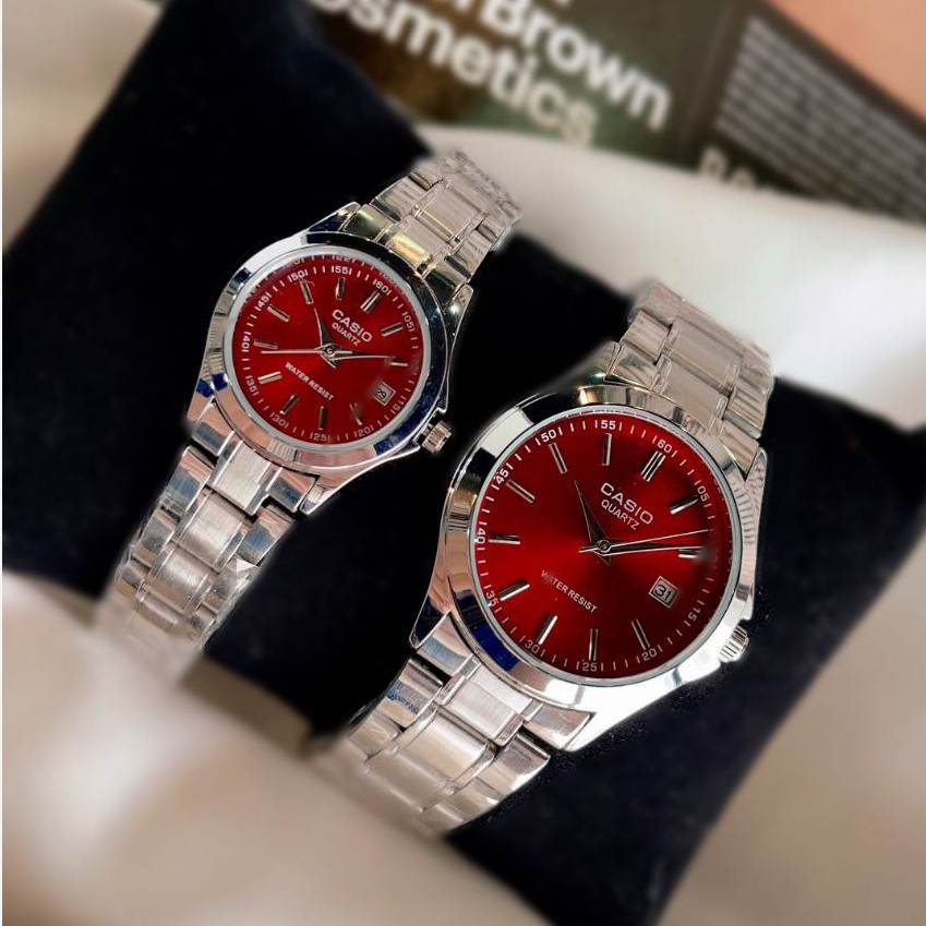ساعت مچی ست زنانه مردانه کاسیو بند استیل Casio