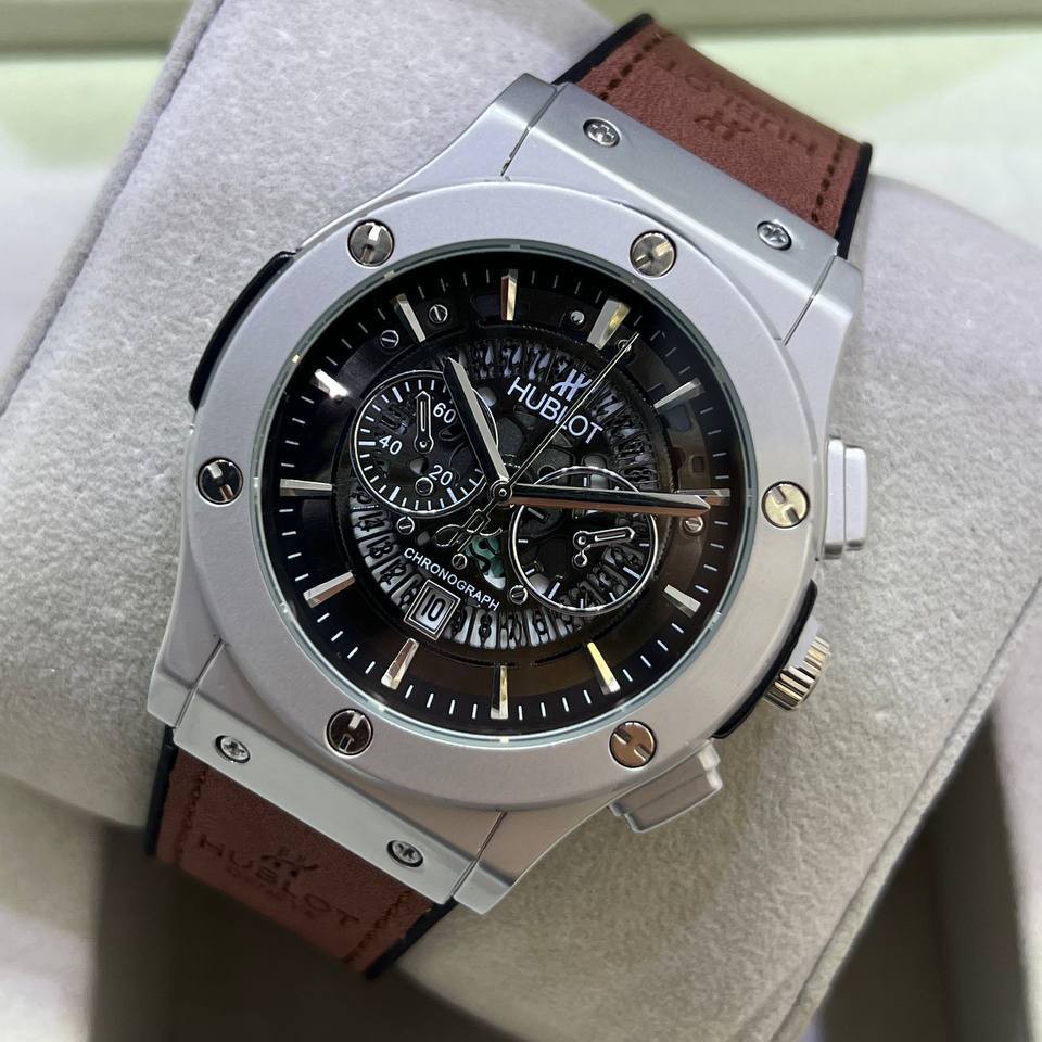ساعت مچی مردانه هابلوت تقویم نمایان طرح کرنو موتور شرکتی HUBLOT