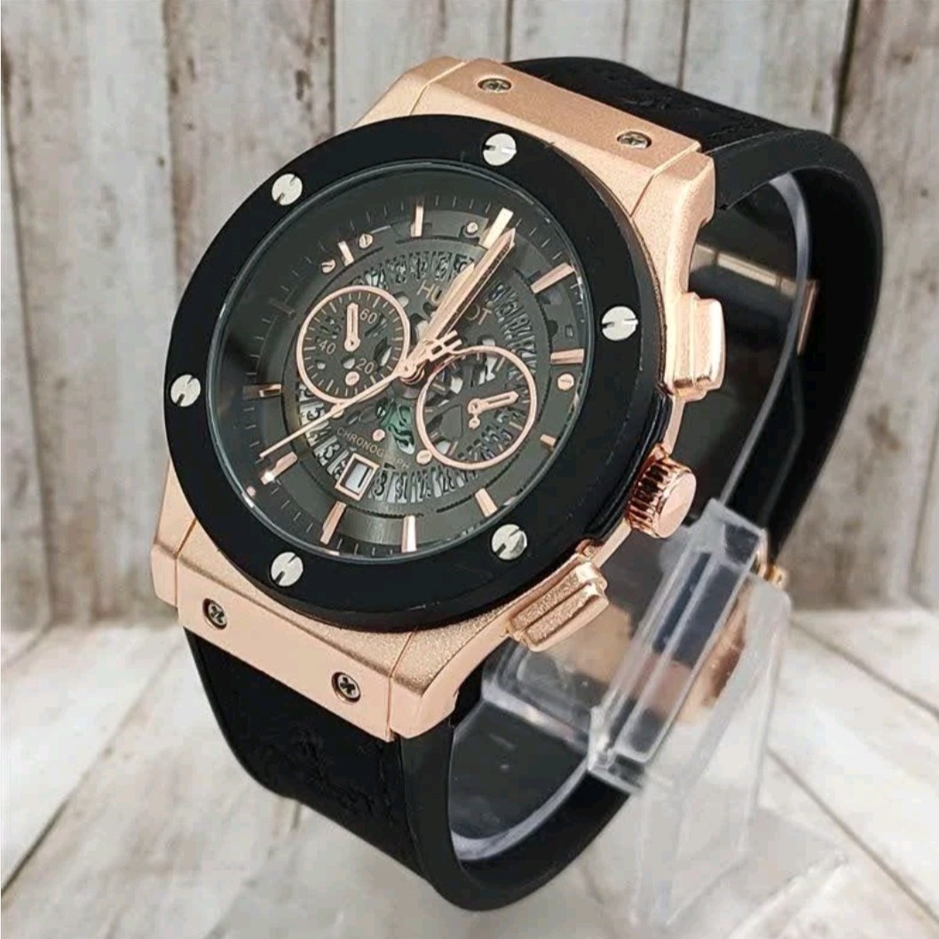 ساعت مچی مردانه هابلوت تقویم نمایان طرح کرنو موتور شرکتی HUBLOT