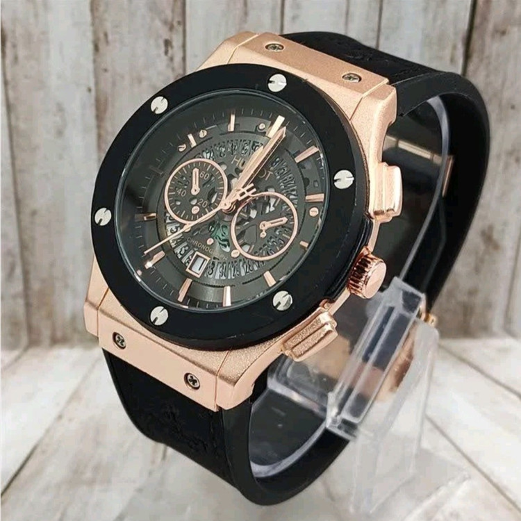 ساعت مچی مردانه هابلوت تقویم نمایان طرح کرنو موتور شرکتی HUBLOT