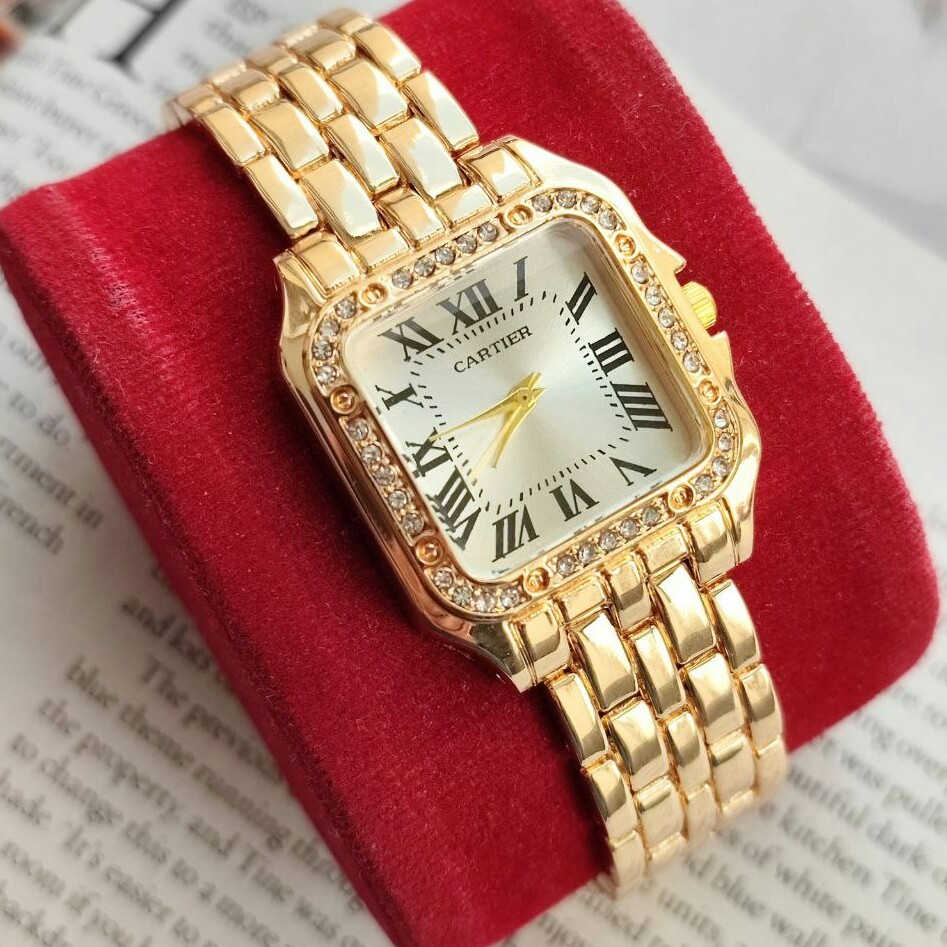 ساعت مچی زنانه قاب نگینی کارتیر CARTIER