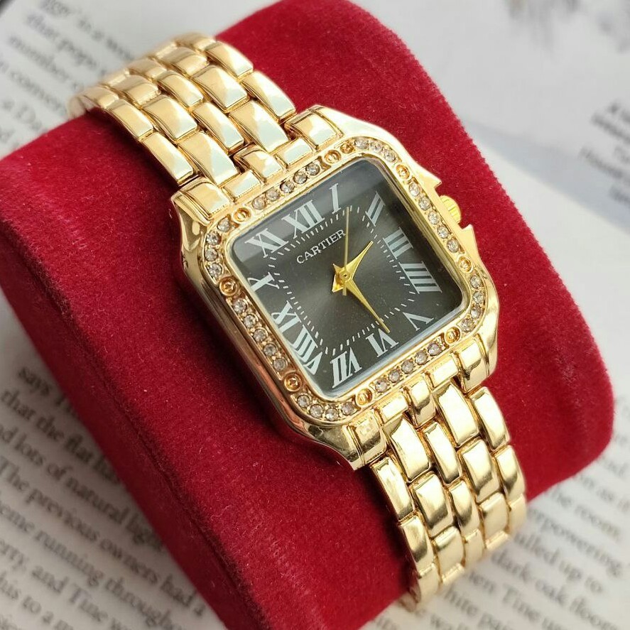 ساعت مچی زنانه قاب نگینی کارتیر CARTIER