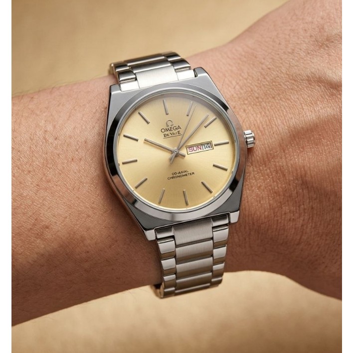 ساعت مچی مردانه دو تقویم بند استیل تو پر کیفیت عالی امگا Omega