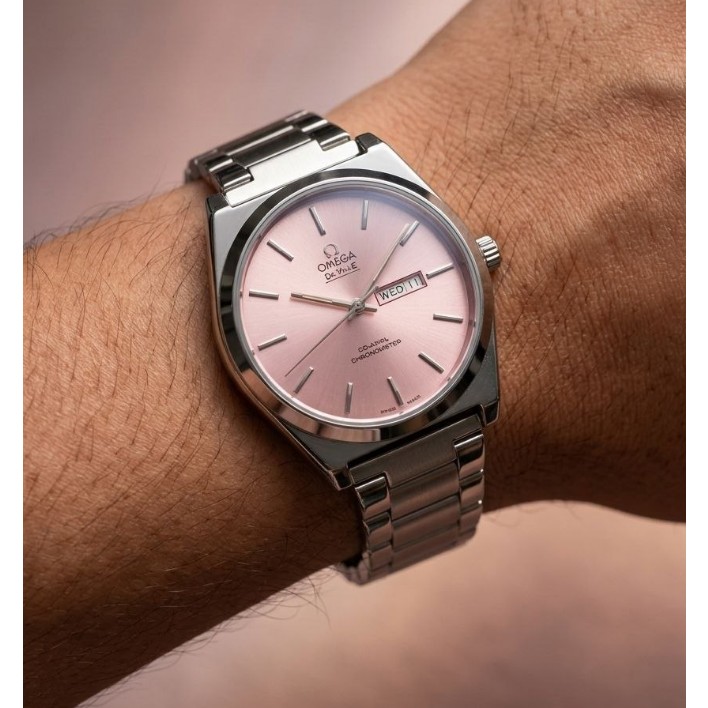 ساعت مچی مردانه دو تقویم بند استیل تو پر کیفیت عالی امگا Omega