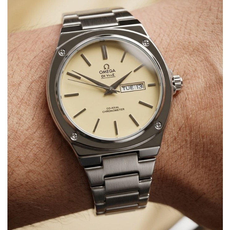 ساعت مچی مردانه دو تقویم بند استیل تو پر کیفیت عالی امگا Omega