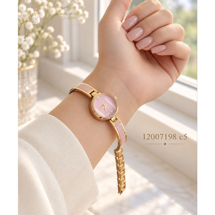 ساعت مچی زنانه بند استیل طرح سرامیکی موادو Movado