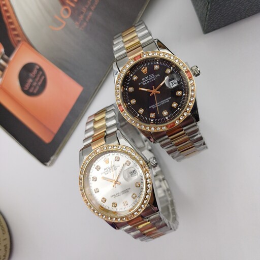 ساعت مچی رولکس قفل اصلی بند استیل توپر قاب یاقوتی Rolex