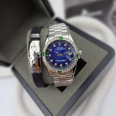 ساعت مچی رولکس قفل اصلی بند استیل توپر قاب یاقوتی Rolex