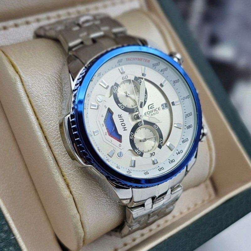 ساعت مچی مردانه سه موتور فعال کرنوگراف بند استیل کاسیو ادیفایس Casio