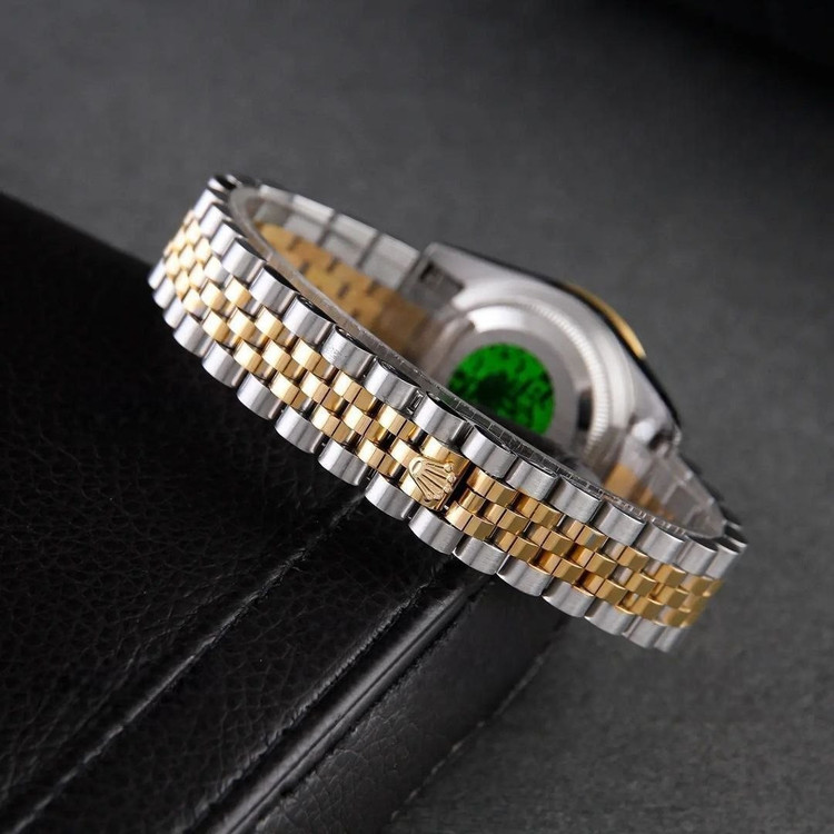 ساعت مچی ست زنانه مردانه موتور ژاپن بند استیل رنگ ثابت و ضدآب رولکس دیت جاست Rolex