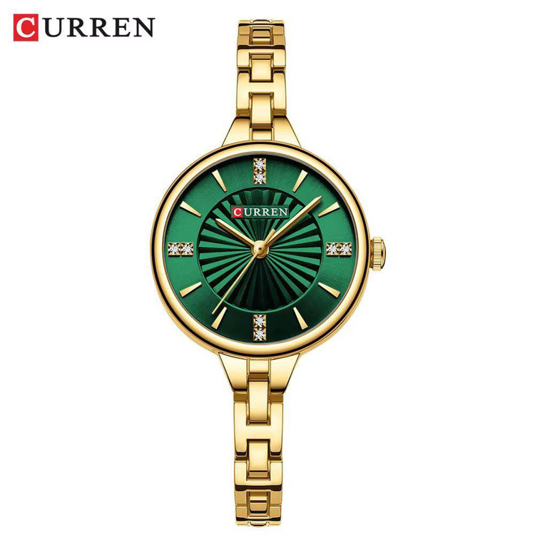 ساعت مچی زنانه اورجینال بند استیل رنگ ثابت و ضداب کارن Curren