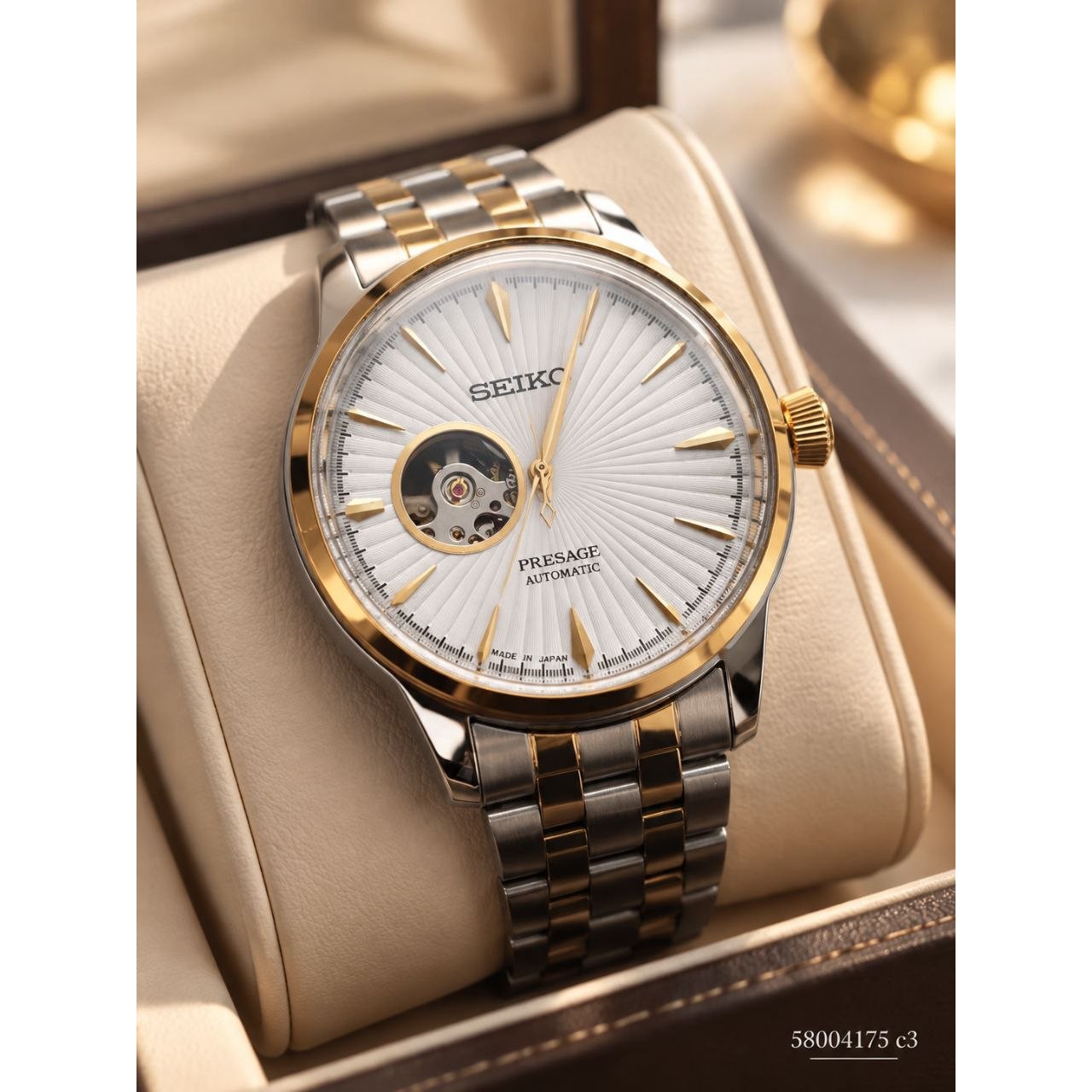 ساعت مچی مردانه اتوماتیک بند استیل رنگ ثابت سیکو پرسیج Seiko 5