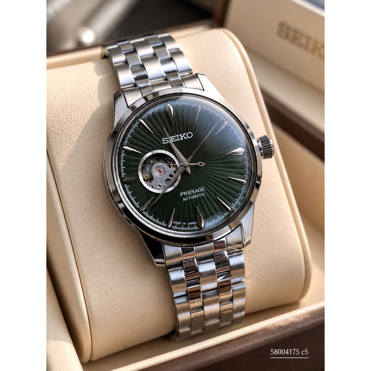 ساعت مچی مردانه اتوماتیک بند استیل رنگ ثابت سیکو پرسیج Seiko 5