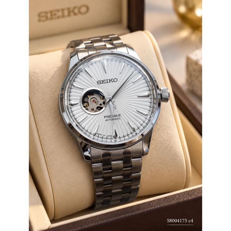 ساعت مچی مردانه اتوماتیک بند استیل رنگ ثابت سیکو پرسیج Seiko 5