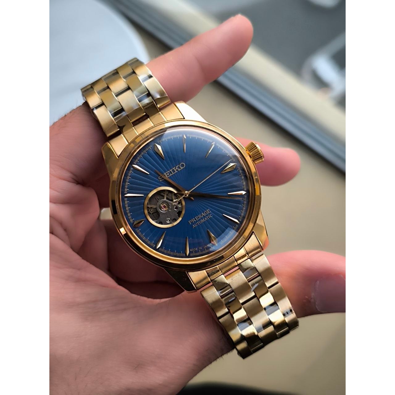 ساعت مچی مردانه اتوماتیک بند استیل رنگ ثابت سیکو پرسیج Seiko 5