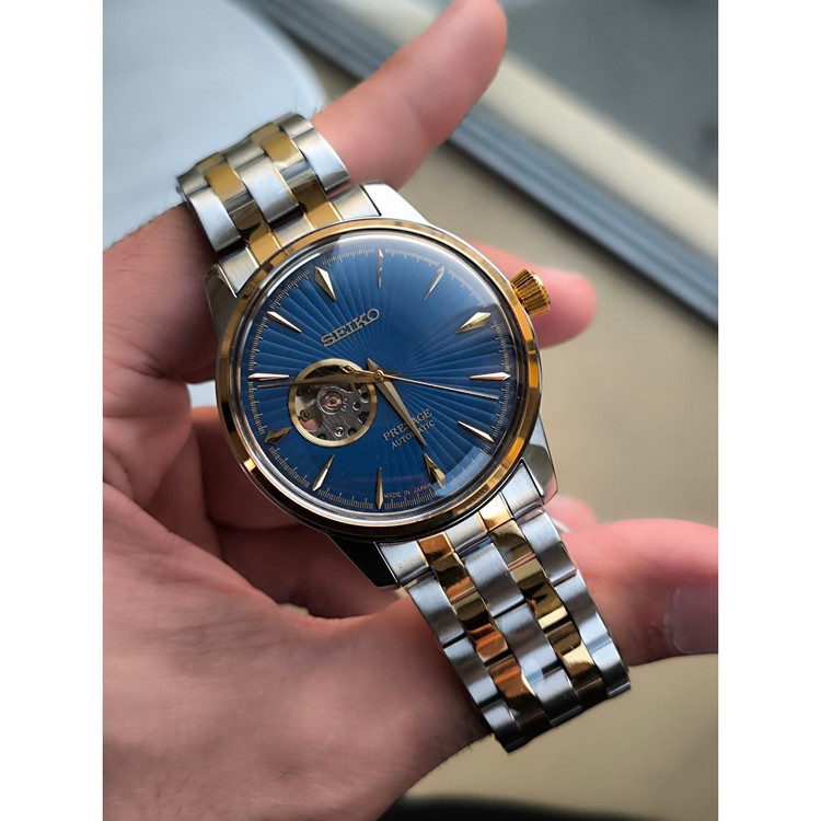 ساعت مچی مردانه اتوماتیک بند استیل رنگ ثابت سیکو پرسیج Seiko 5