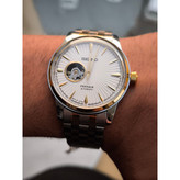 ساعت مچی مردانه اتوماتیک بند استیل رنگ ثابت سیکو پرسیج Seiko 5