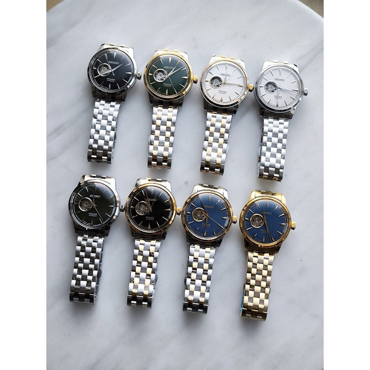 ساعت مچی مردانه اتوماتیک بند استیل رنگ ثابت سیکو پرسیج Seiko 5