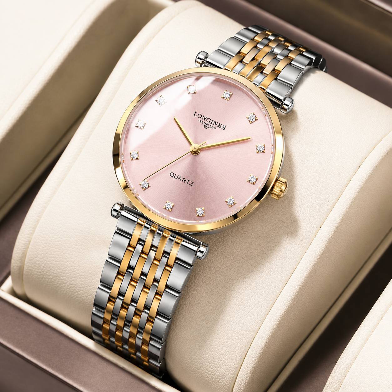 ساعت زنانه لونجین بند استیل و ضداب Longines
