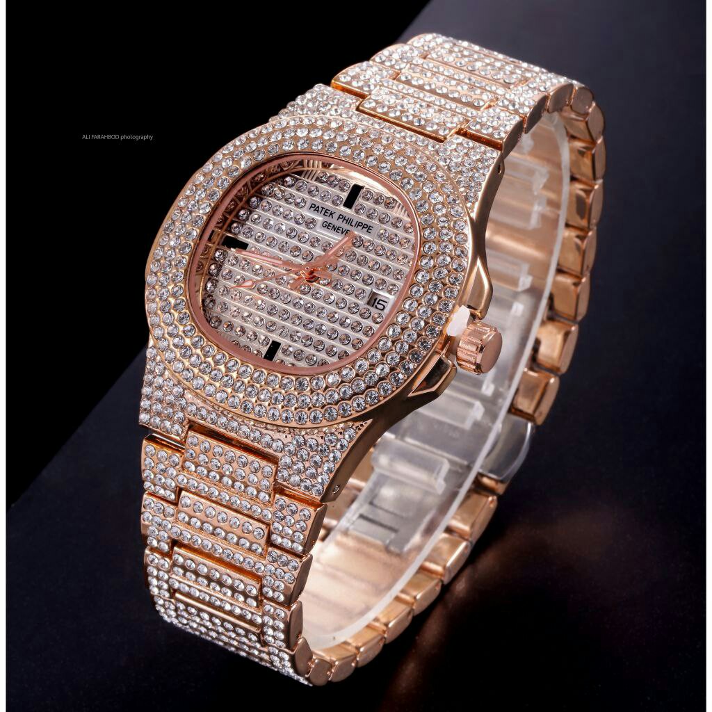 ساعت مچی زنانه مردانه فول استون پتک فیلیپ دارای رنگبندی Patek Philippe