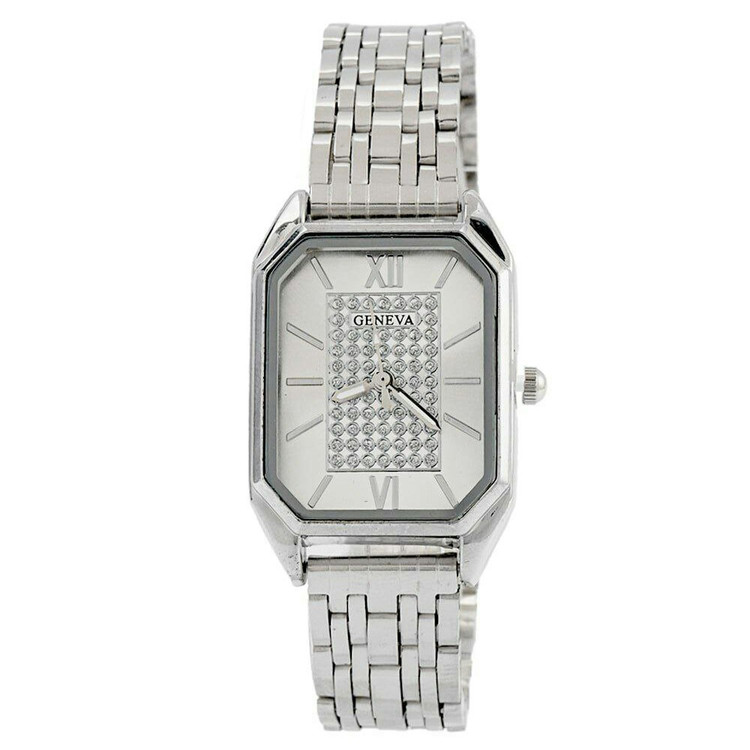 ساعت زنانه جینوا طرح کارتیر اعداد یونانی بند استیل Geneva