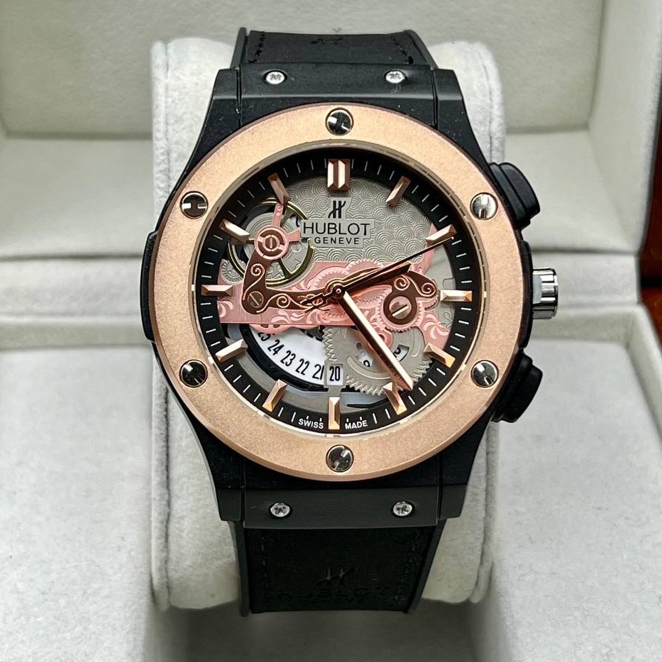 ساعت مچی مردانه هابلوت تقویم نمایان طرح کرنو موتور شرکتی HUBLOT