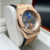 ساعت مچی مردانه هابلوت تقویم نمایان طرح کرنو موتور شرکتی HUBLOT