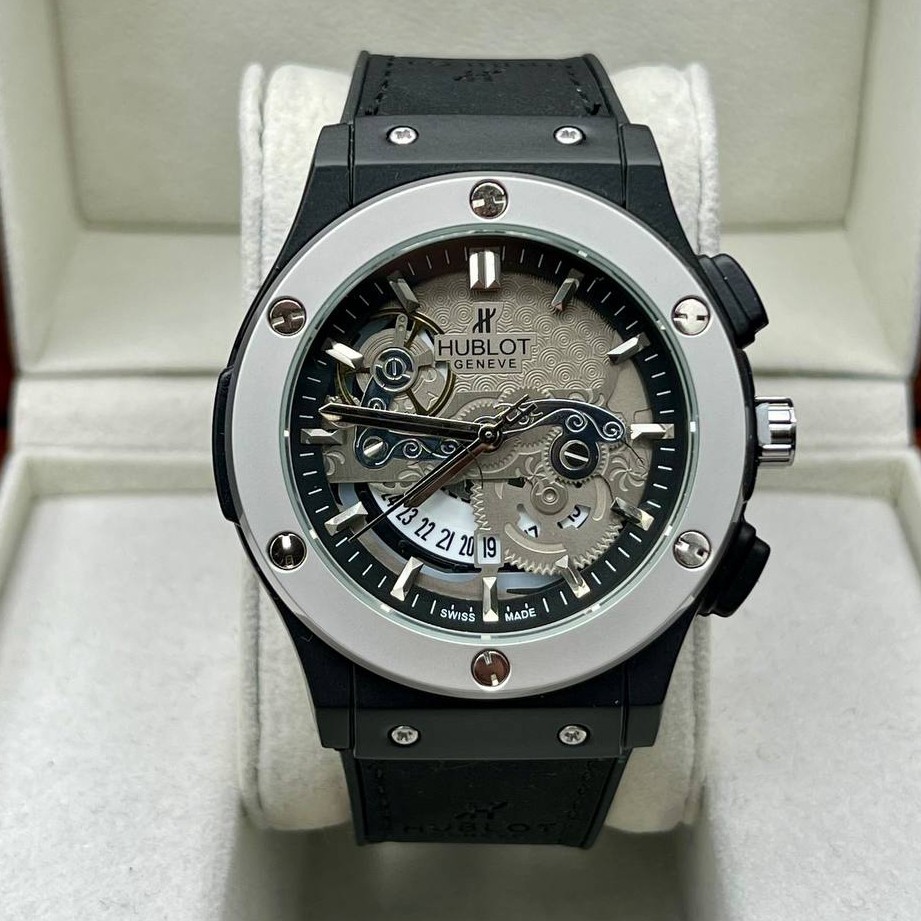 ساعت مچی مردانه هابلوت تقویم نمایان طرح کرنو موتور شرکتی HUBLOT