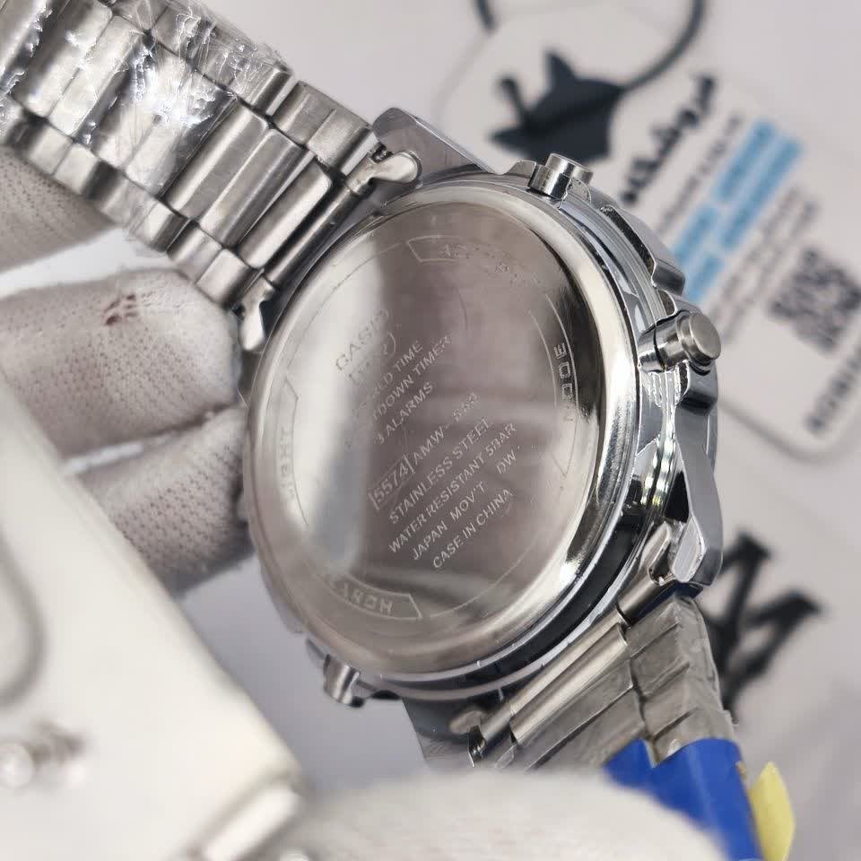 ساعت مچی عقربه ای و دیجیتال کاسیو CASIO صفحه آبی