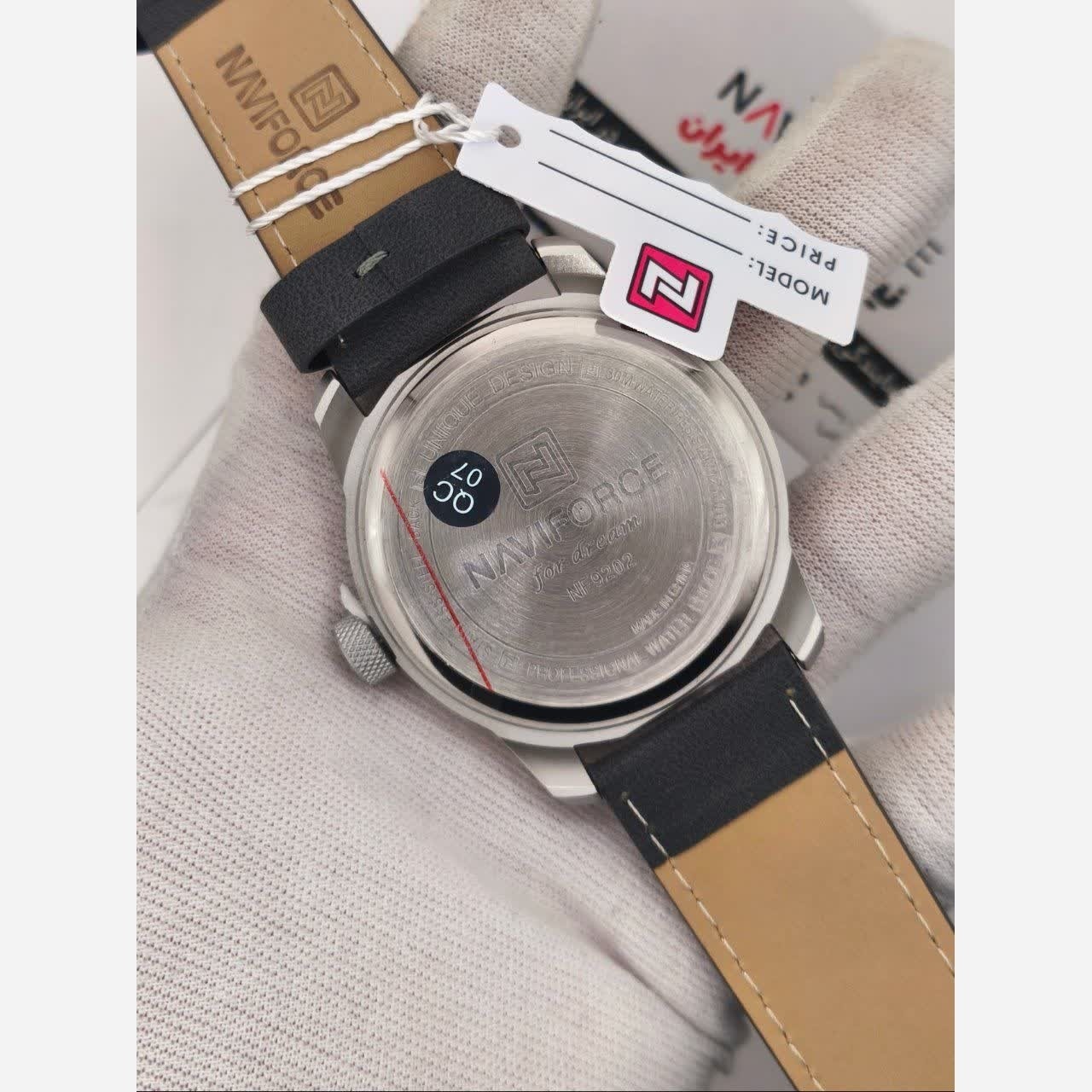 ساعت مچی مردانه نیوی فورس NAVIFORCE مدل nf9092 ژاپنی بند مشکی