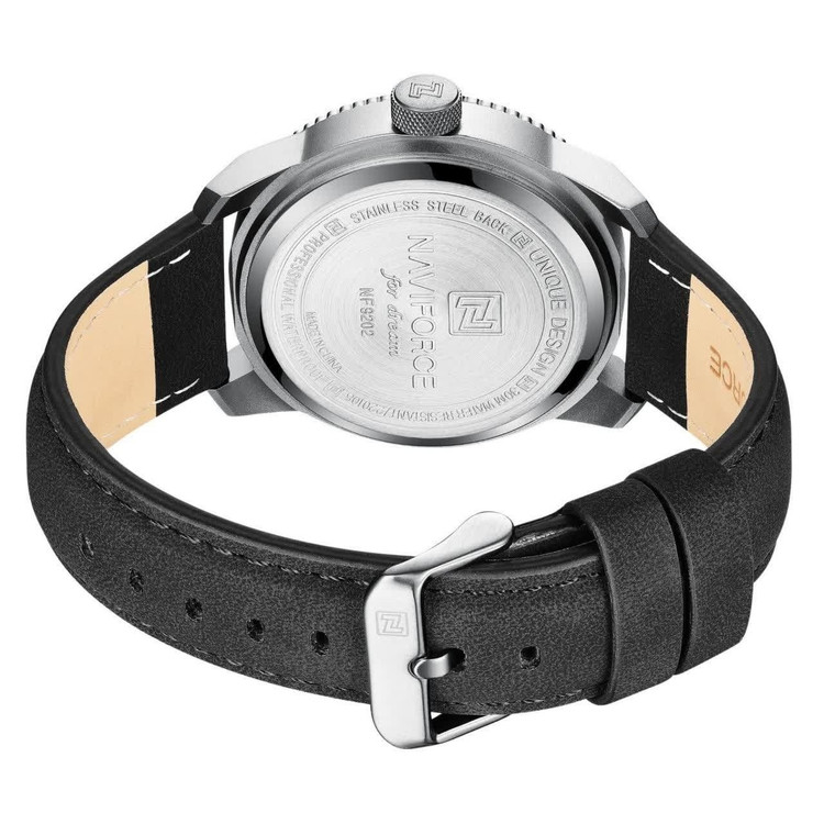 ساعت مچی مردانه نیوی فورس NAVIFORCE مدل nf9092 ژاپنی بند مشکی
