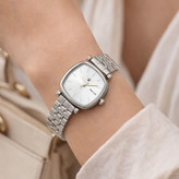 ساعت مچی کوارتز زنانه آرم رولکس ROLEX نقره ای سفید