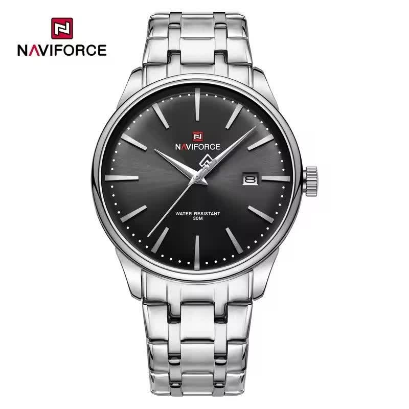 ساعت مچی مردانه نیوی فورس NAVIFORCE مدل Nf9230 ژاپنی صفحه مشکی