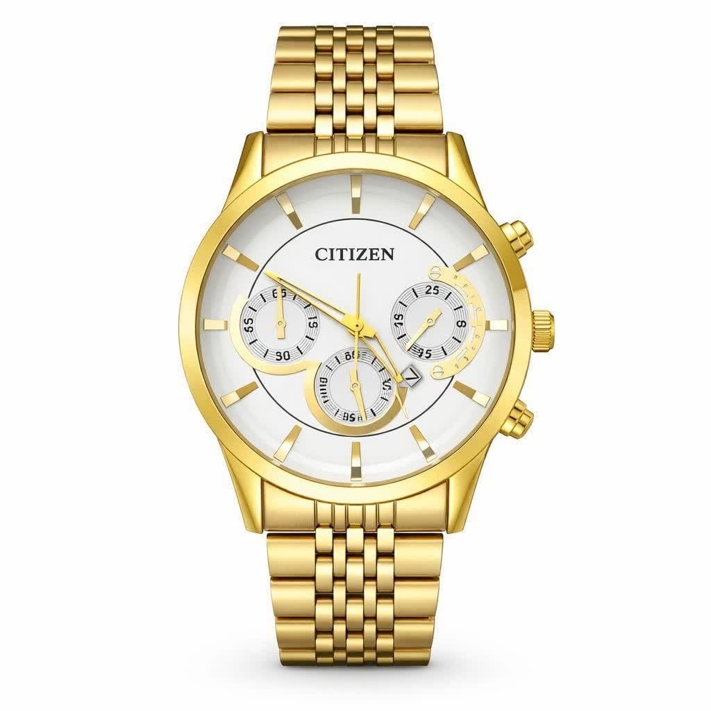 ساعت مچی عقربه ای مردانه سیتیزن CITIZEN طلایی سفید