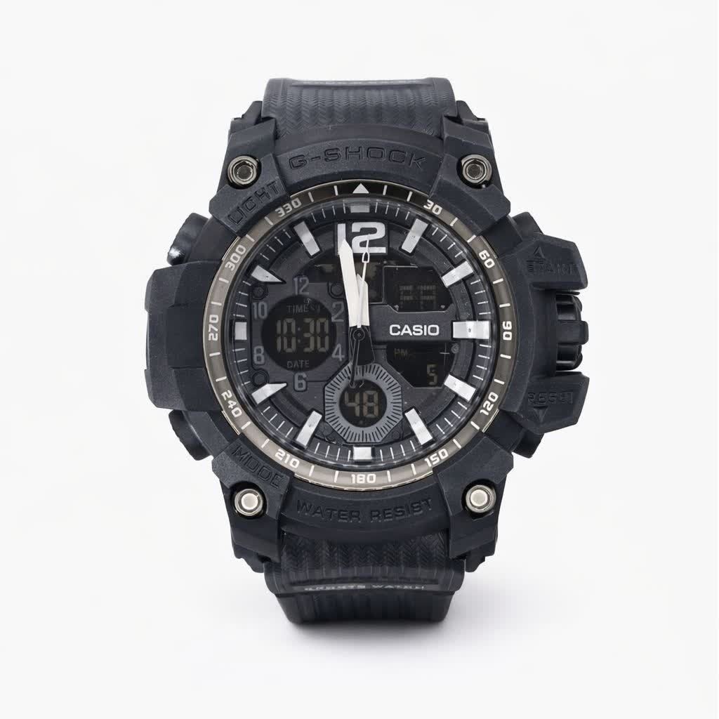 ساعت مچی مردانه عقربه ای و دیجیتال کاسیو جیشاک CASIO G-SHOOK مدل1 مشکی