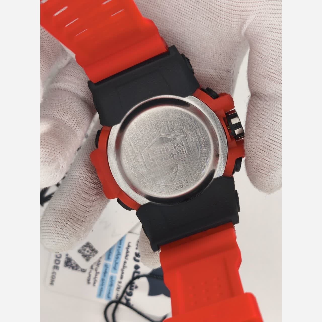 ساعت مچی مردانه عقربه ای و دیجیتال کاسیو جیشاک CASIO G-SHOOK مدل6 قرمز