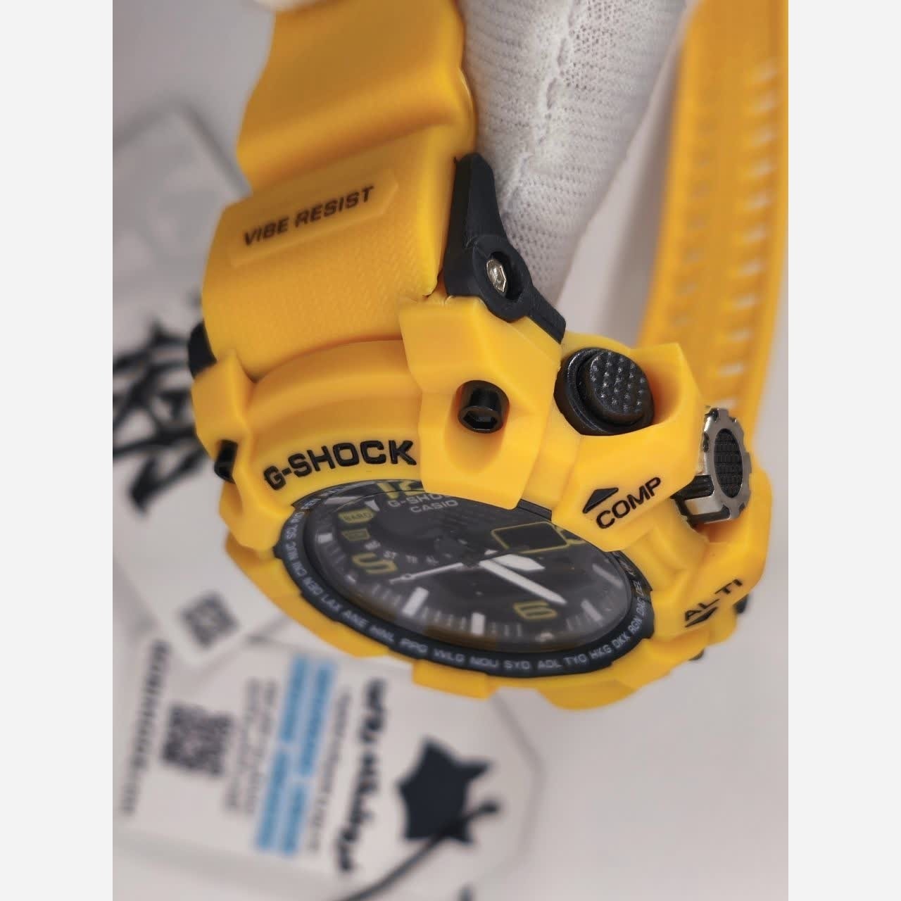 ساعت مچی مردانه عقربه ای و دیجیتال کاسیو جیشاک CASIO G-SHOOK مدل9 زرد