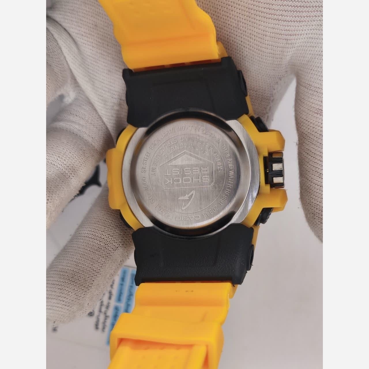 ساعت مچی مردانه عقربه ای و دیجیتال کاسیو جیشاک CASIO G-SHOOK مدل9 زرد