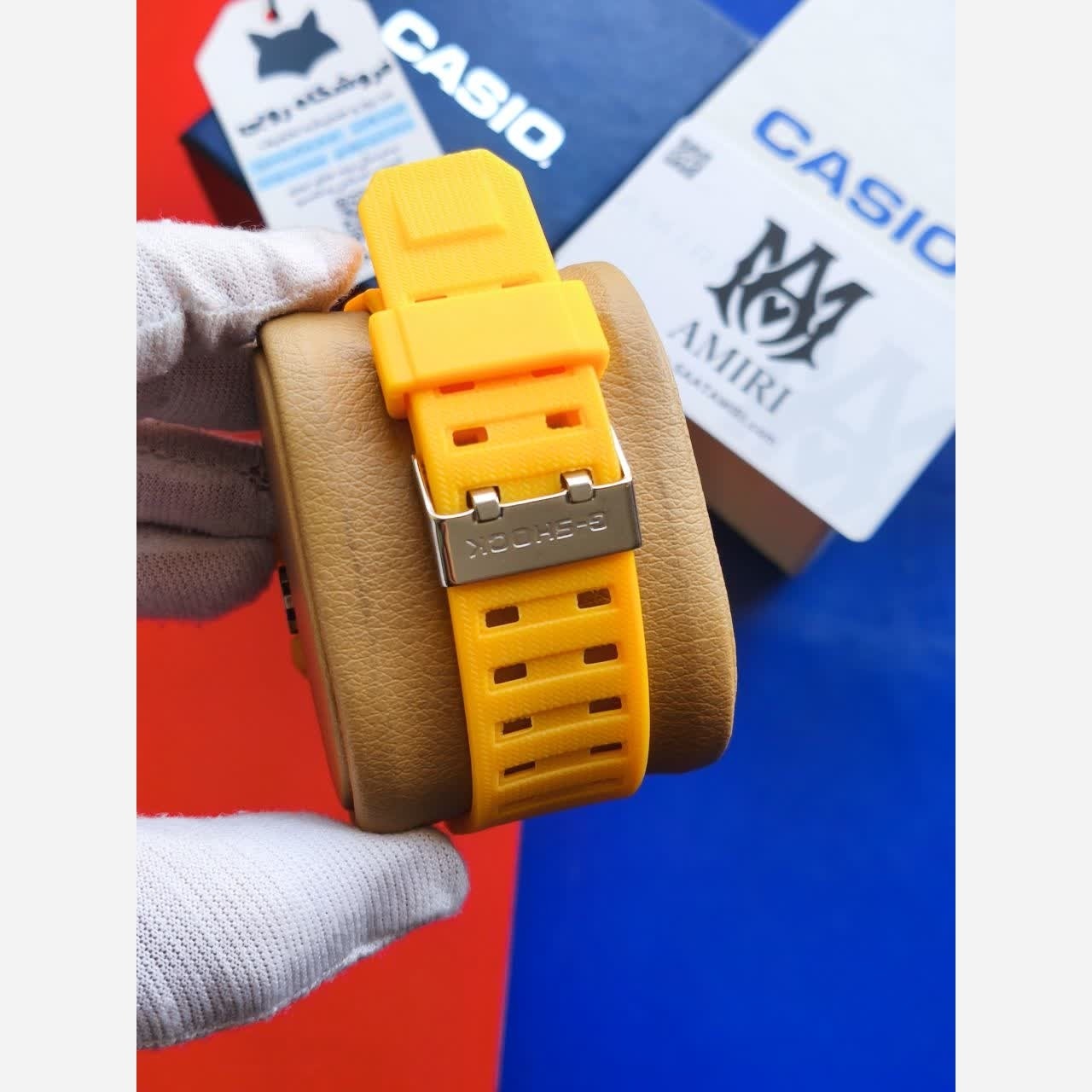 ساعت مچی مردانه عقربه ای و دیجیتال کاسیو جیشاک CASIO G-SHOOK مدل9 زرد